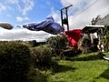 Clothes Hanging Out On Washing Line, Northumberland, England Royalty Free Stock Photo