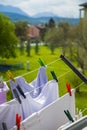 Clothes hanging to dry Royalty Free Stock Photo