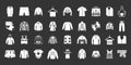 Clothes icon set grey vector Royalty Free Stock Photo