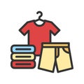 Clothes icon vector image. Royalty Free Stock Photo