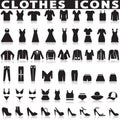 Clothes icons set