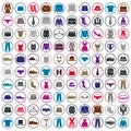 Clothes icons vector collection, vector icon set