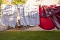 clothes-line laundry Royalty Free Stock Photo