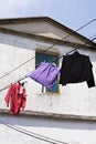 Clothes-line on a windy day