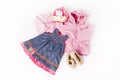 Clothes for little cute girl Royalty Free Stock Photo