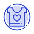Clothes, Love, Heart, Wedding Blue Dotted Line Line Icon Royalty Free Stock Photo