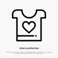 Clothes, Love, Heart, Wedding Line Icon Vector Royalty Free Stock Photo