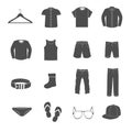 Clothes of man icons set vector Royalty Free Stock Photo