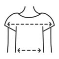 Dimensions and clothes measurement, waist shoulder