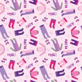 Clothes, Pants and Socks Background Seamless Pattern Royalty Free Stock Photo