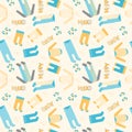 Clothes, Pants and Socks Background Seamless Pattern Royalty Free Stock Photo