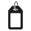 Clothes paper tag icon simple vector. Fabric production