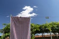 Clothes peg on a towel and washing line Royalty Free Stock Photo