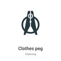 Clothes peg vector icon on white background. Flat vector clothes peg icon symbol sign from modern cleaning collection for mobile