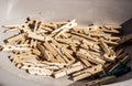 Clothes pegs background Royalty Free Stock Photo
