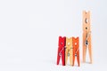 Clothes pins team Royalty Free Stock Photo