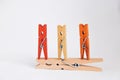 Clothes pins team Royalty Free Stock Photo