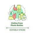 Clothes from plastic bottles concept icon Royalty Free Stock Photo