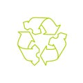 Clothes recycle outline icon.