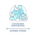 Clothes from recycled plastic bottles concept icon Royalty Free Stock Photo