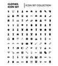 Clothes icon set vector illustration Royalty Free Stock Photo