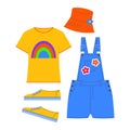 Clothes,shoes,socks,panama and accessories for girls in bright neon colors in the style of the 90s. Kidcore aesthetic