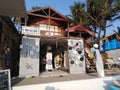 Clothes shop in Morjim beach, Goa, India.