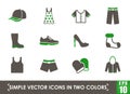 clothes simple vector icons