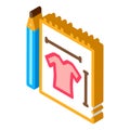 Clothes Sketch isometric icon vector illustration