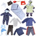 Clothes for small baby boy Royalty Free Stock Photo