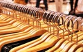 Clothes store - hangers Royalty Free Stock Photo