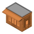 Clothes street shop icon, isometric style