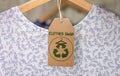 Clothes Swap and recycle clothes icon on label on t shirt