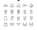 Clothes UI Pixel Perfect Well-crafted Vector Thin Line Icons 48x48 Grid for Web Graphics and Apps. Simple Minimal Royalty Free Stock Photo