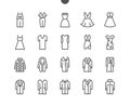 Clothes UI Pixel Perfect Well-crafted Vector Thin Line Icons 48x48 Grid for Web Graphics and Apps. Simple Minimal Royalty Free Stock Photo