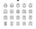 Clothes UI Pixel Perfect Well-crafted Vector Thin Line Icons 48x48 Grid for Web Graphics and Apps. Simple Minimal Royalty Free Stock Photo