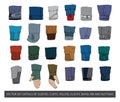 Clothes.Vector set details for sleeves.