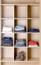 Clothes in wardrobe Royalty Free Stock Photo