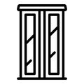 Clothes wardrobe icon, outline style