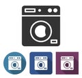 Clothes washer icon in different variants Royalty Free Stock Photo