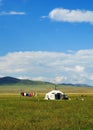 Clothesline Mongolian Tent Beautiful Scenic Concept