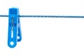 Clothespin hang on a cord Royalty Free Stock Photo