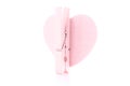 Clothespin with pink heart Royalty Free Stock Photo