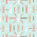 Clothespin retro seamless pattern shape background