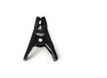 Clothespins are black on a white background.A tool for photos Royalty Free Stock Photo