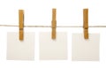 Clothespins and notepads Royalty Free Stock Photo