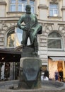 Clothier fountain by Oskar Thiede, Vienna, Austria Royalty Free Stock Photo