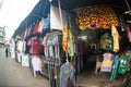 Clothing and apparel shops on the street They are common in Thailand. Royalty Free Stock Photo