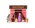 Clothing Boutique Flat Illustration