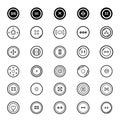 Clothing buttons fastners assorted hand drawn doodle icon Royalty Free Stock Photo